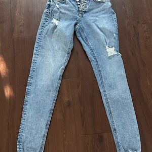 Maurices Light Blue Distressed Skinny Jeans